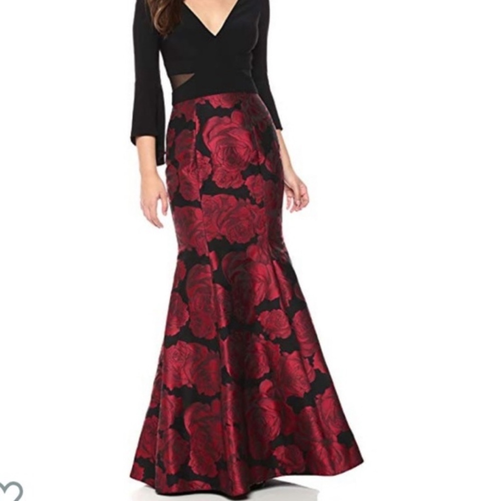Xscape Dresses | Xscape Floral Mermaid Dress | Pink Black